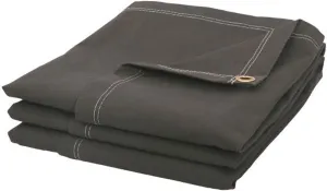 Tarps Now 8x10 ft Fire Retardant Canvas Tarp | 18 MIL Heavy Duty, Flame Retardant, Tear Resistance, Reinforced Edges, Brass Grommets | Ideal for Fire Prevention, Construction, Repairs | Olive Color