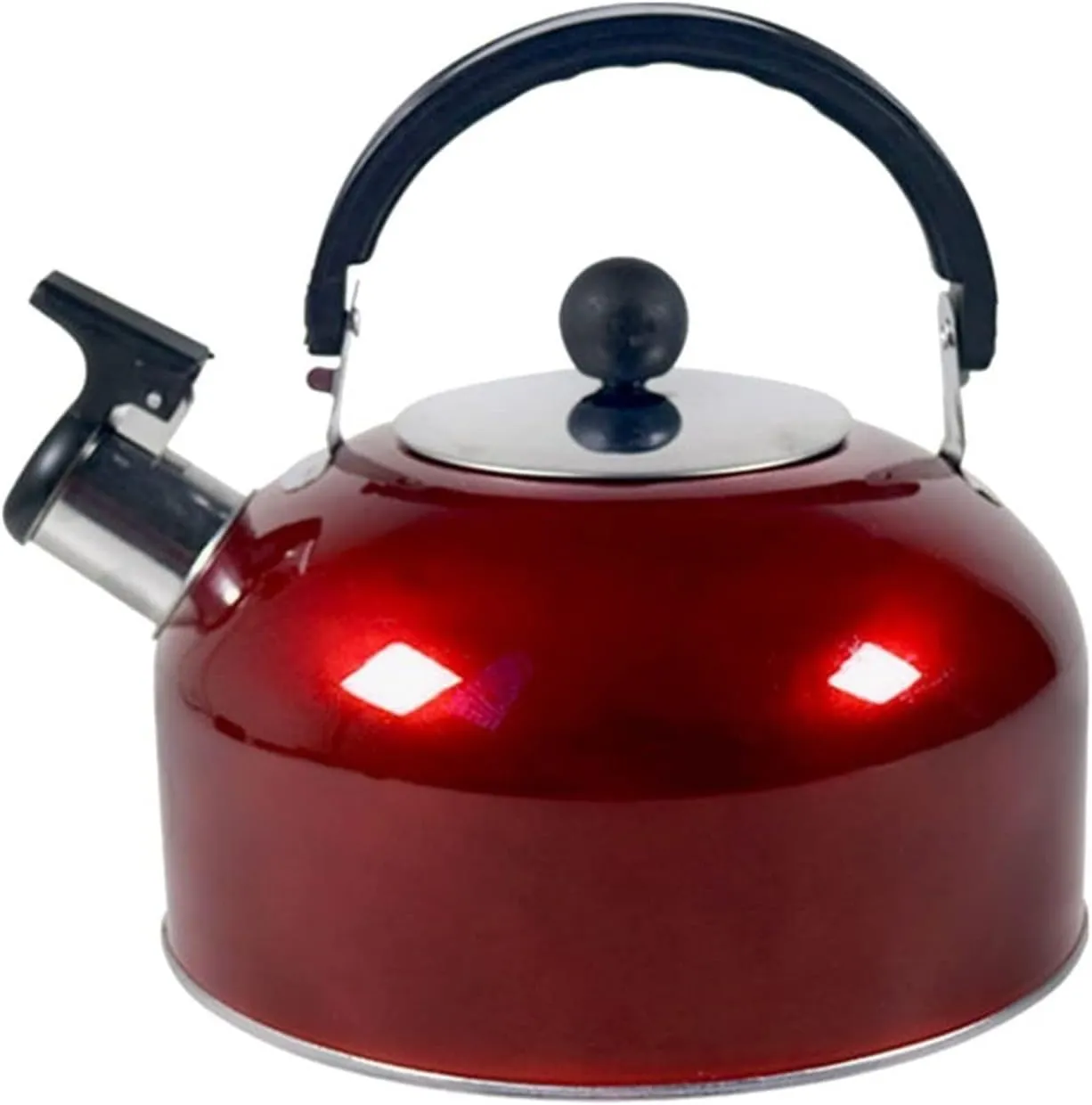 Teapot with Infuser Ergonomic Handle Stainless Steel for Hiking Cooking Whistling Kettle Teapot for Trips 3L Stove Gas Water Kettle Teakettle Home