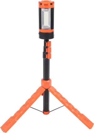 Telescopic LED Camping Lantern Tripod Stand, Adjustable Height, Rechargeable Battery, 3 Brightness Modes for Camping, Hiking, Fishing, Parties, Power Outages, Water Proof,