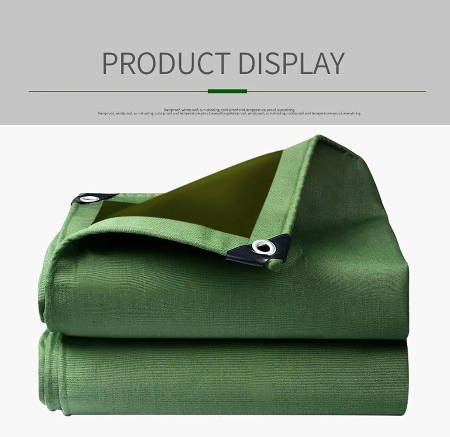 Tent Canvas Shade Cloth Tarpaulin Waterproof Heavy Duty Thicken Tarps Rainproof Cloth with Grommets,4.9X6.5ft/1.5X2m