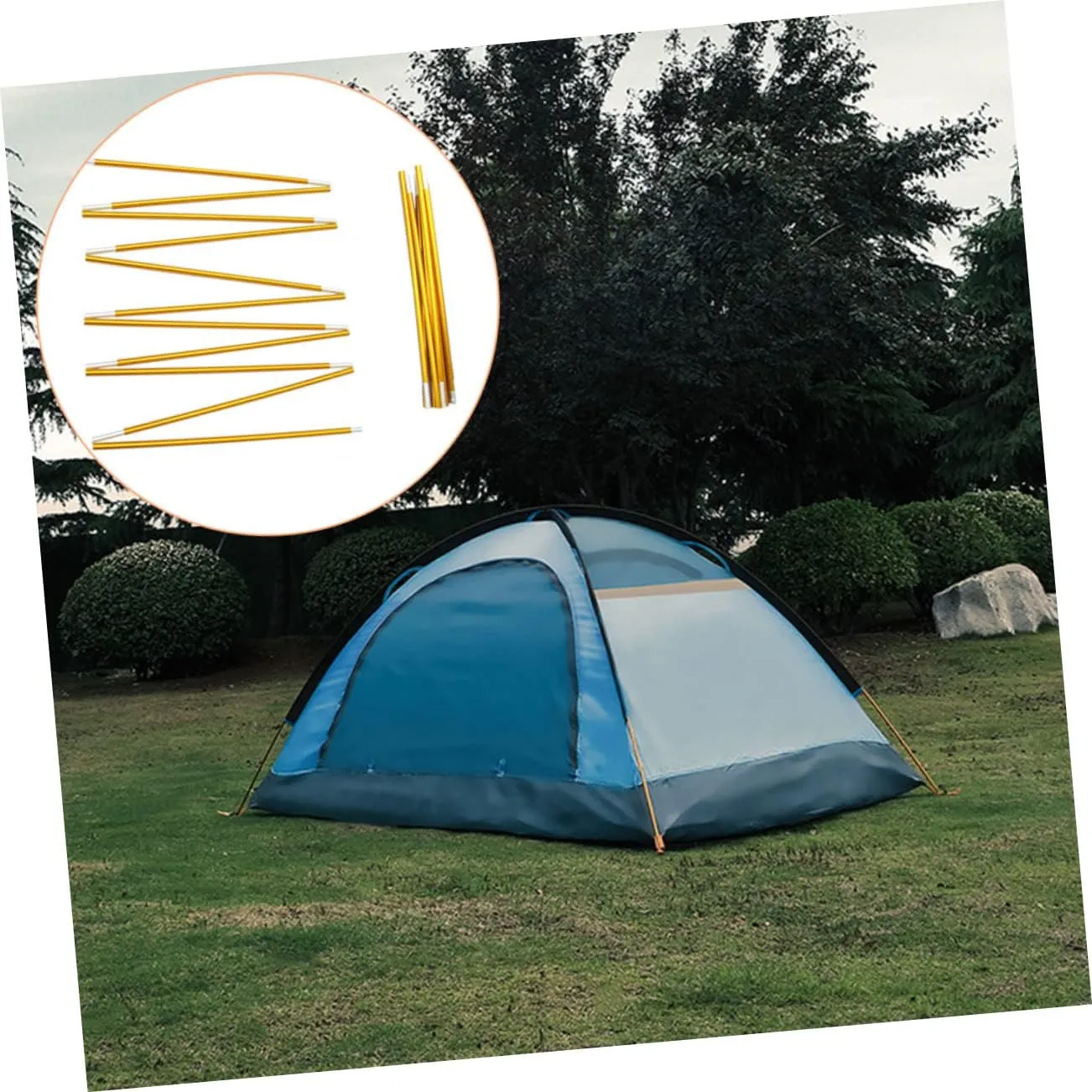 Tent Poles Tent Anchors Heavy Duty Tent Stakes Lightweight Tent Footprint Tarp for Camping Pop up Tent
