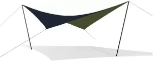 Tent Tarp Hammock Rain Fly Tent Tarp Camping Tarp Lightweight Shelter for Camping Hiking Outdoor Tent Tarp (Color : Schwarz, Size : Without Rod)