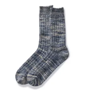 The Camp Sock in Marled Blue