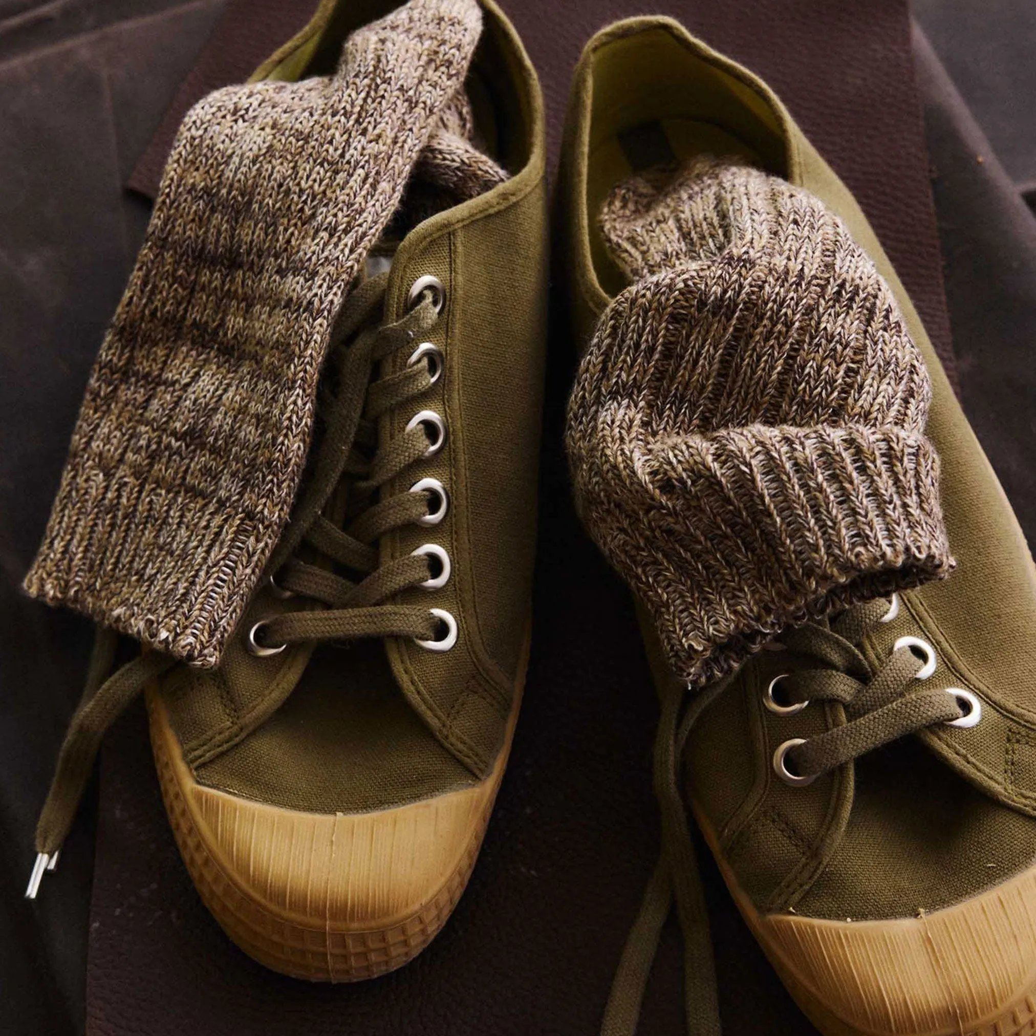 The Camp Sock in Marled Coffee