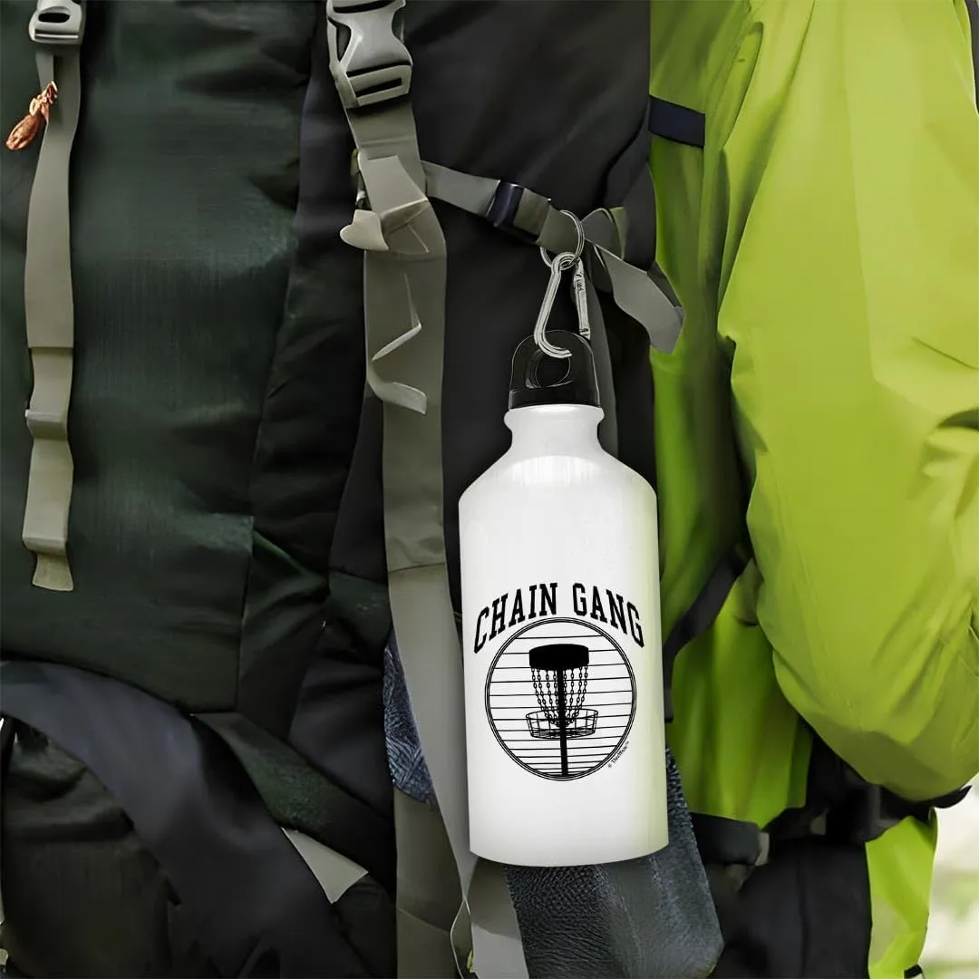 ThisWear Disc Golf Gifts For Men Disc Golf Chain Gang 18oz Aluminum Water Bottle with Carabiner Clip & Sport Top