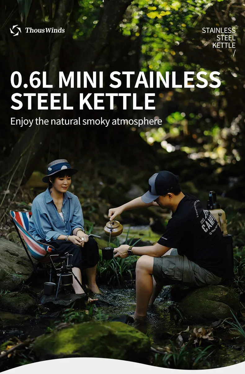 Thous Winds 0.6 Mini Stainless Steel Kettle - Vintage Silver