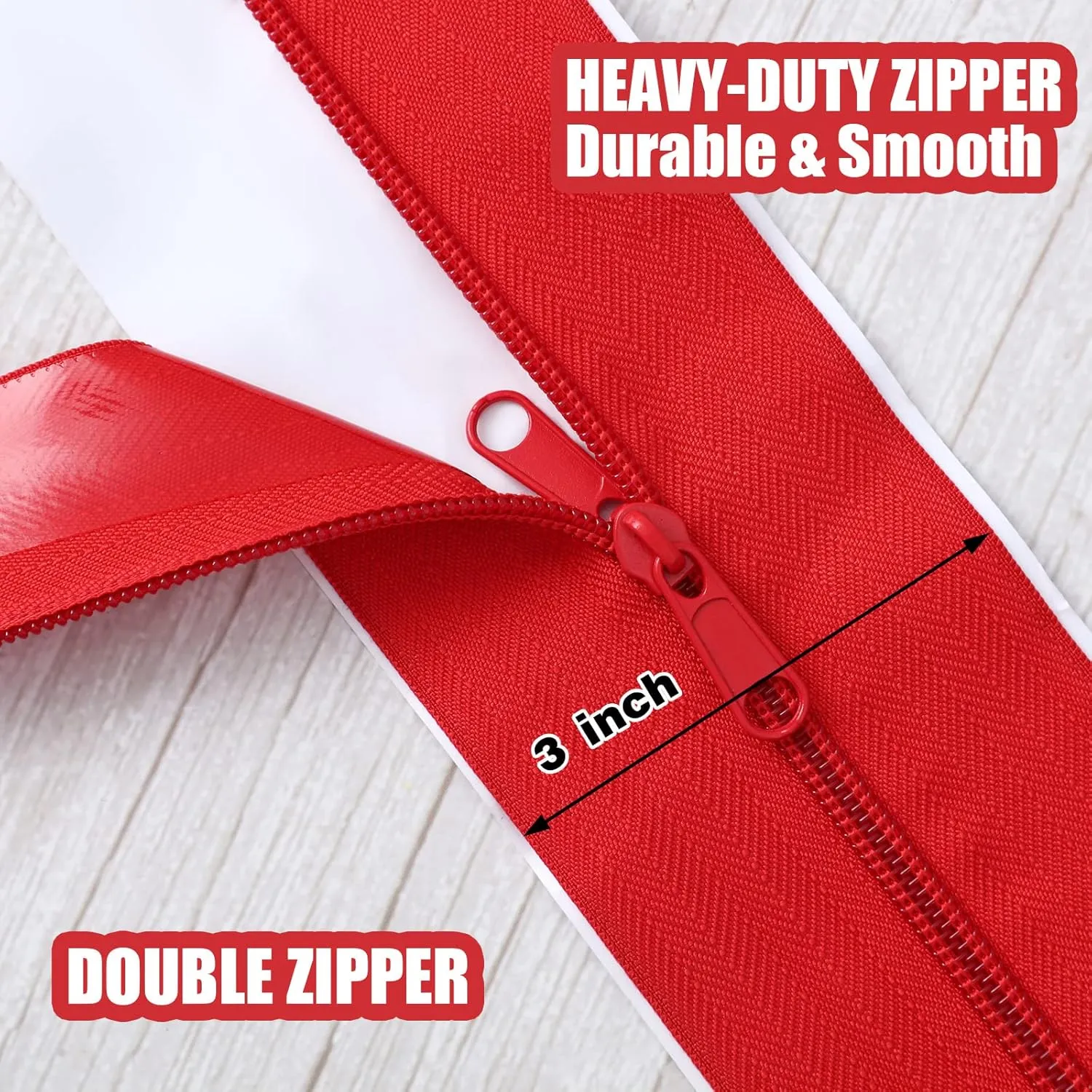Tigeen 24 Roll Heavy Duty Zipper Door for Dust Barriers 7 ft x 3 Inch Bulk Self Adhesive Construction Zipper Door for Greenhouse Tent Accessories