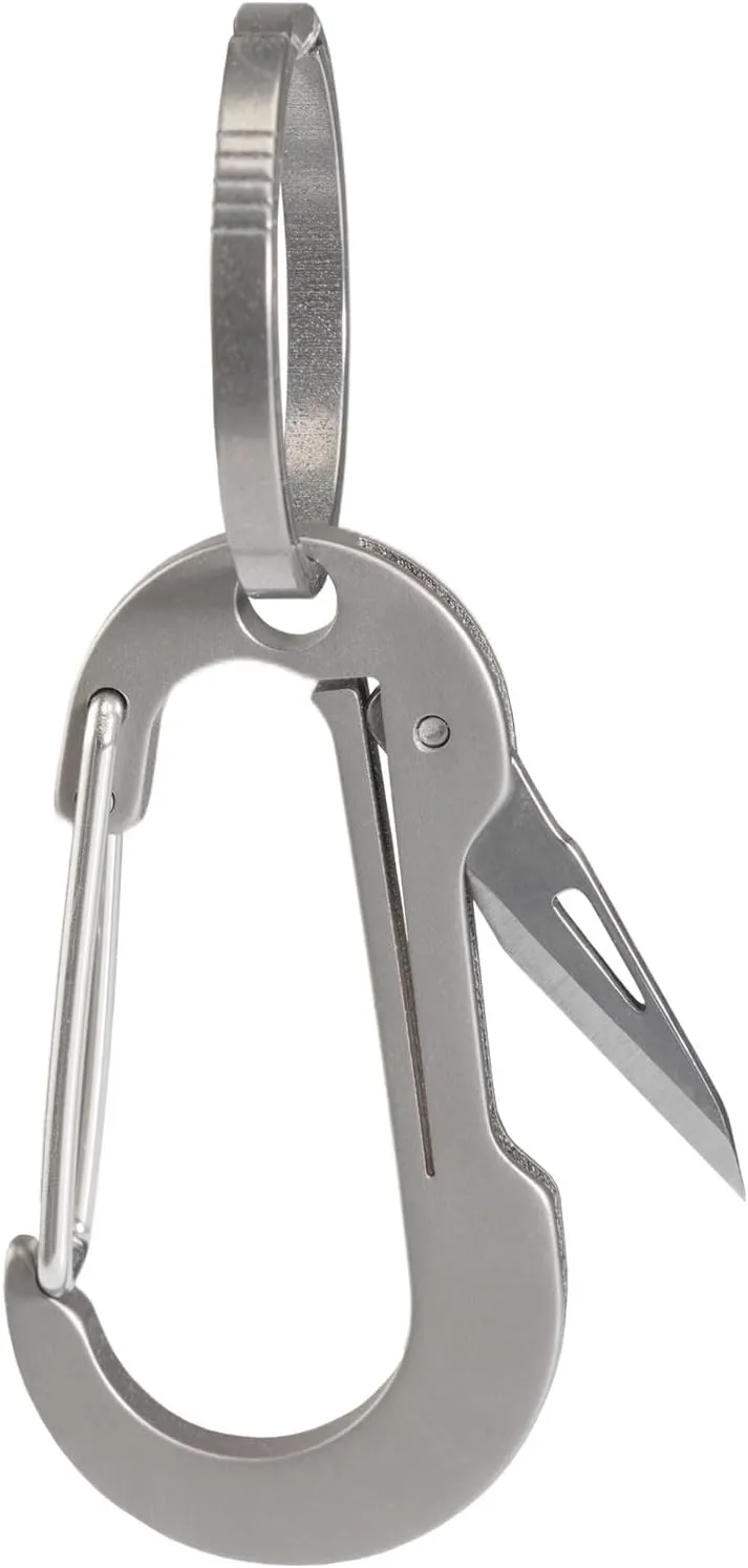 Titanium Alloy Carabiner Key Ring (Gray-01)