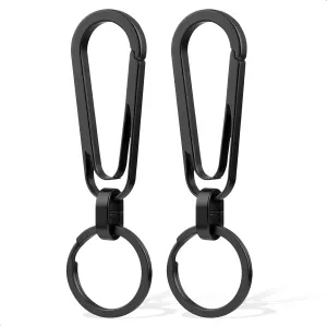 Titanium Carabiner Keychain Clip with Key Ring, 2 Inch Small Heavy Duty Key Clip, Belt Clip for Keys