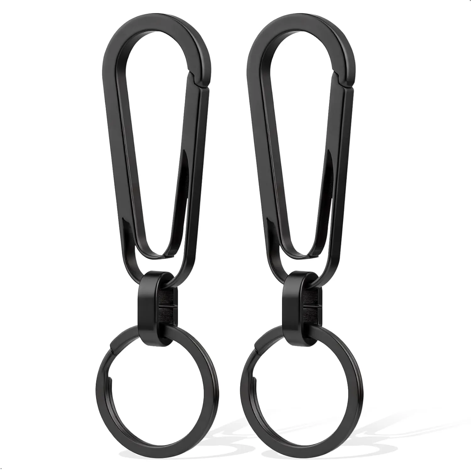Titanium Carabiner Keychain Clip with Key Ring, 2 Inch Small Heavy Duty Key Clip, Belt Clip for Keys
