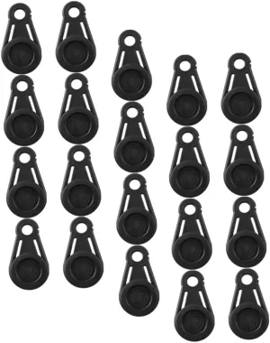 Totority 20pcs Camping Heavy Duty Tarp Clips Canvas Tarp Tent Shade with Tarps Clamp Awning Windproof Rope Buckles Tarp Clips Heavy Duty Lock Grip Clamps Heavy Duty Black Plastic