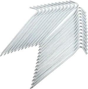 Totority 25pcs Heavy Duty Metal Tent Pegs for Camping Ground Stakes for Tents Tarps and Gazebos Easy to Drive and Remove for Outdoor Use