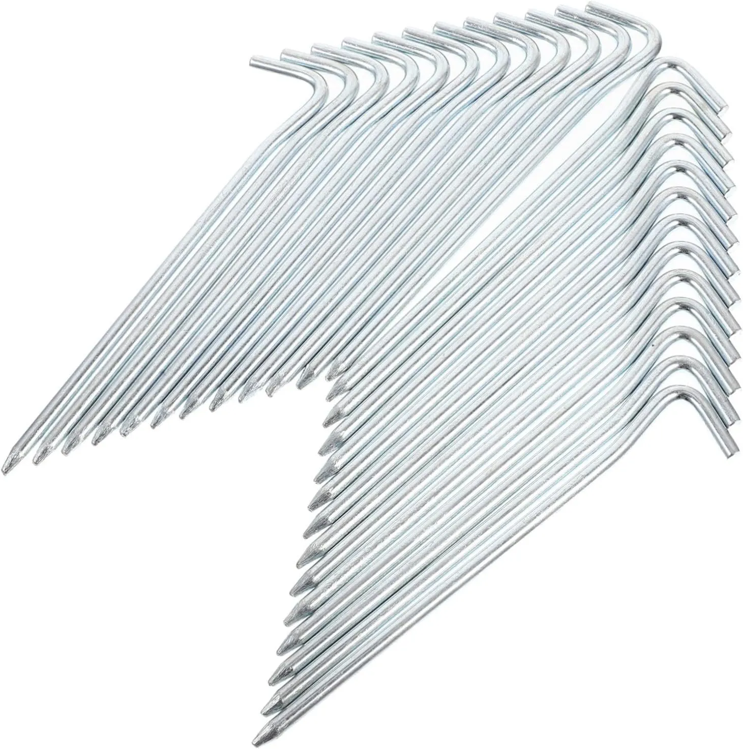 Totority 25pcs Heavy Duty Metal Tent Pegs for Camping Ground Stakes for Tents Tarps and Gazebos Easy to Drive and Remove for Outdoor Use