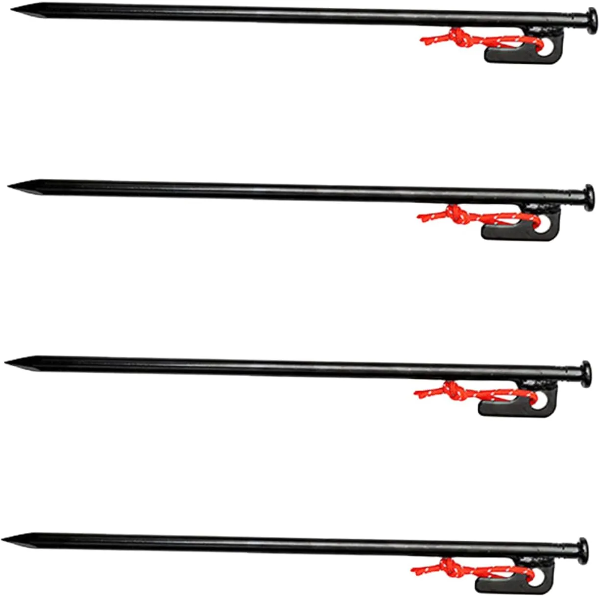 Totority 4pcs Heavy Duty Camping Tent Stakes Ground Pegs for Outdoor Use with Storage Bag for Tents Tarps and Gazebos