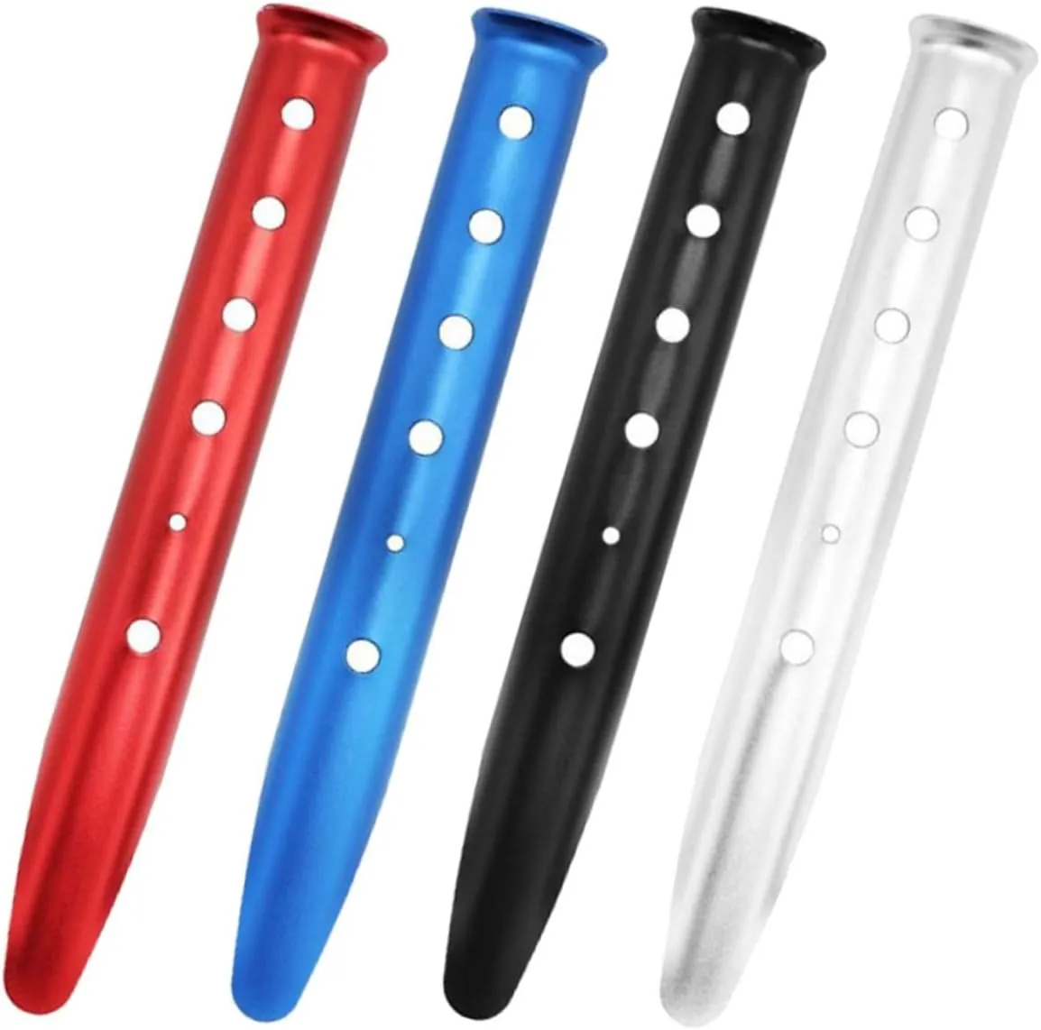 Totority 4pcs Outdoor Metal Tent Pegs Shaped Stakes for Camping Tarp Spikes Ground Anchors Tent Fixing Accessories for Windy Conditions
