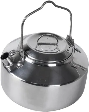 Totority Stainless Steel Camping Kettle Portable Outdoor Tea Pot Capacity Water Boiler for Hiking Fishing and Self-driving Adventures Elegant Design for Home and Travel Use