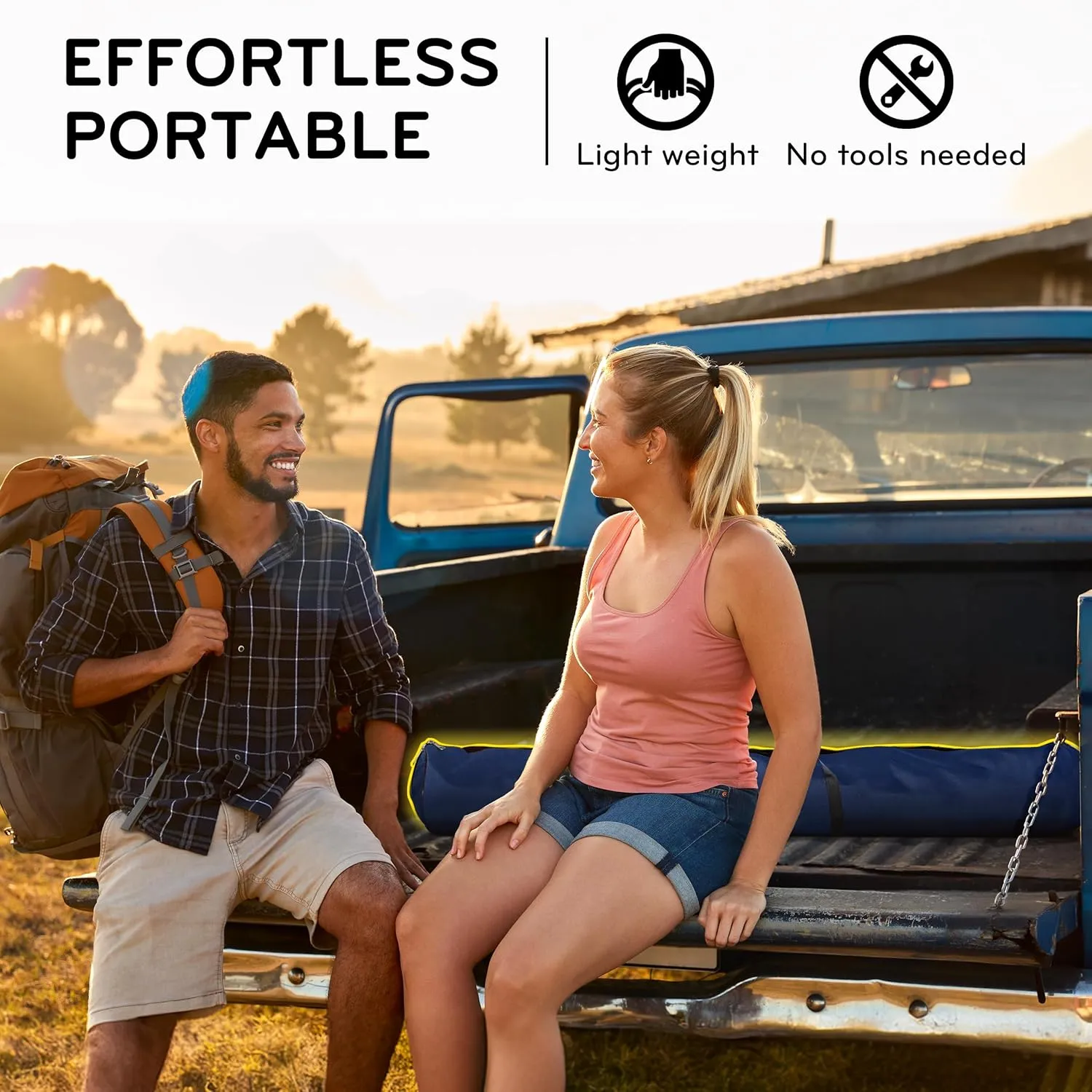 Tranquillo UniGen 2 in 1 Double Hammock with Stand, Foldable & Portable, 600 lbs Capacity, Aegean