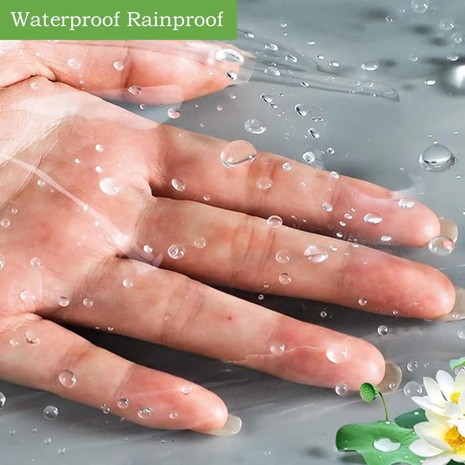 Transparent Tarps with Grommets 5.9x13.1ft, Clear Tarps Transparent Tarpaulin, Heavy Duty Clear Vinyl PVC Waterproof Tarps, for Patio, Henhouse, Canopy
