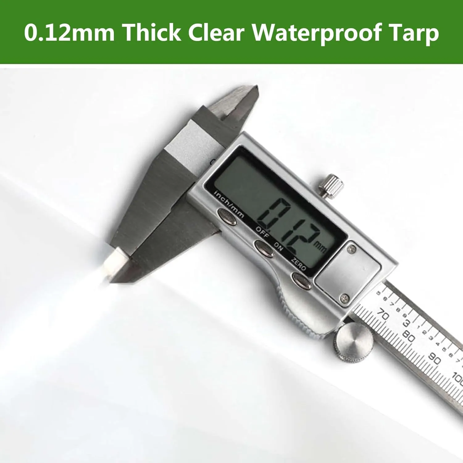 Transparent Waterproof Tarpaulin 3x5ft, Clear Plastic Tarp with Grommets, Heavy Duty Tarps Cover Dustproof Rainproof Tarpaulins for Gardening Camping Traveling