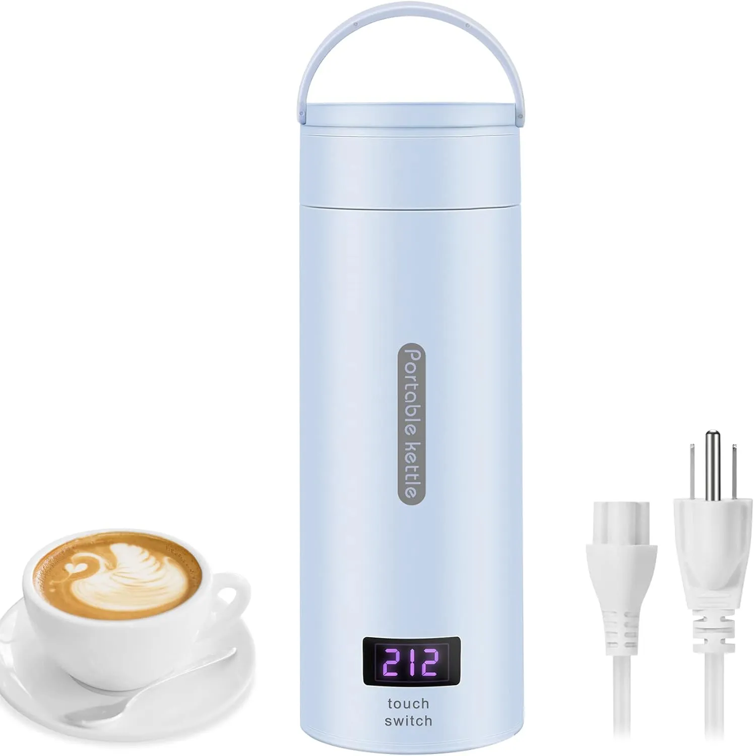 Travel Electric Kettle, 380ml Small Portable Electric Tea Kettle Water Boiler, Fast Boil and Auto Shut Off Hot Water Kettle, 4 Temperature Mode …
