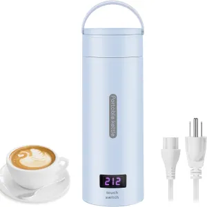 Travel Electric Kettle, 380ml Small Portable Electric Tea Kettle Water Boiler, Fast Boil and Auto Shut Off Hot Water Kettle, 4 Temperature Mode …