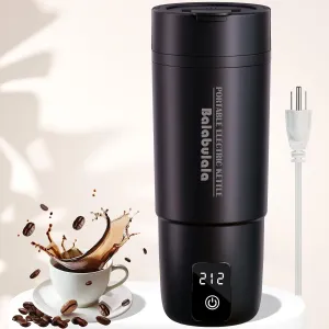 Travel Electric Kettle, Balabulala Portable Water Boiler with 6 Variable Presets, Personal Small Electric Kettle with Keep Warm Temperature Controls & Boil Dry Protection, 17oz