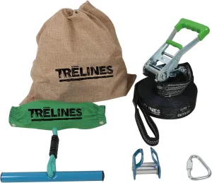 Trelines Ninja Rollerline for Kids Backyard Warrior Course - Simple T-Bar Ride - Easy to Hold & Ride – for Girls & Boys 5  - Get Outside and Have Fun! Max Weight 250lbs - Life is Better Outside!