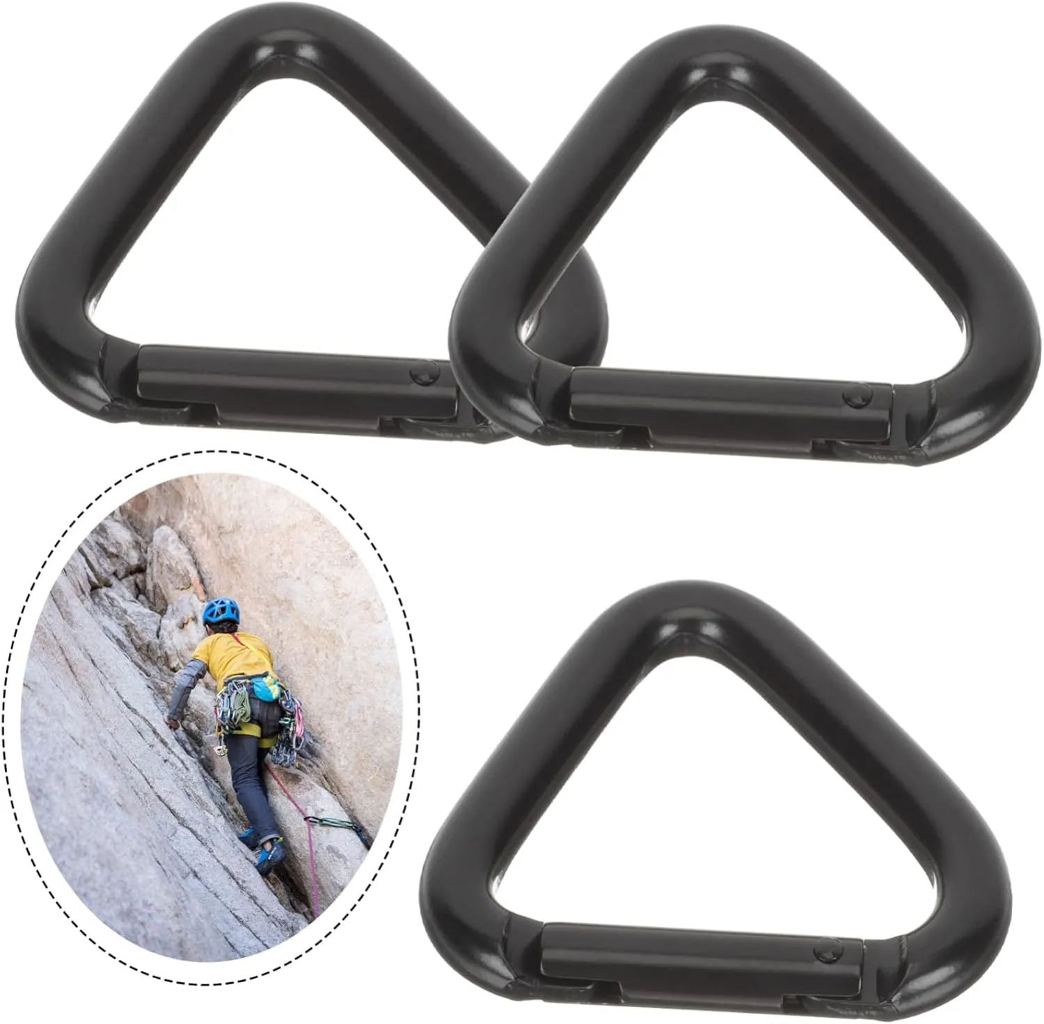 Triangle Carabiner Small Carabiner Clips Climbing Mountain Large Carabiner Clip Outdoor Hanging Hooks