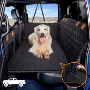 Truck Dog Seat Cover Back Seat,Back Seat Extender for Truck,Dog Hammock,Hard Bottom Car Seat Cover,Pet Seat Cover for F150/RAM1500/Silverado