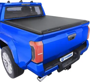 Tyger Auto T1 Soft Roll-up Truck Bed Tonneau Cover Compatible with 2024-2025 Toyota Tacoma | 5' (60") Bed | TG-BC1T9204