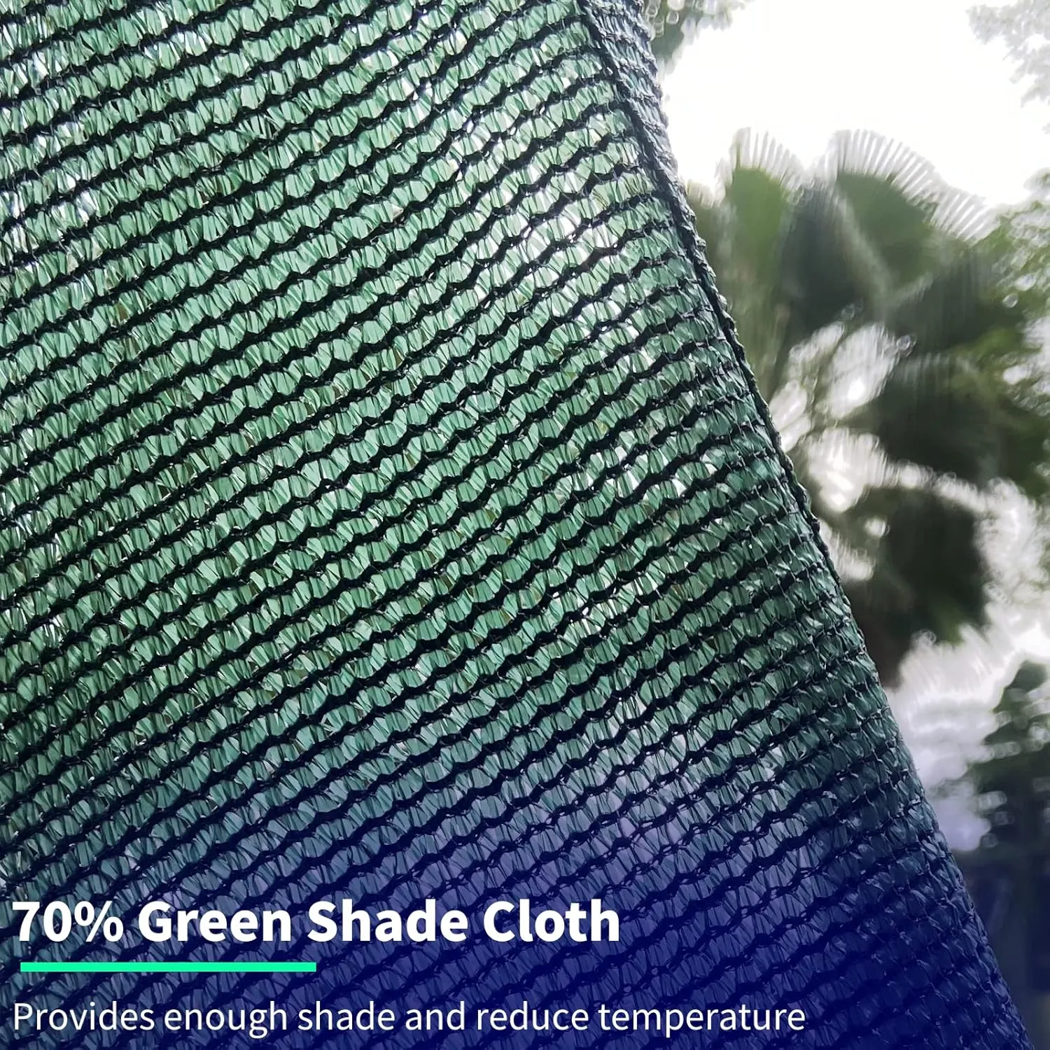 UCINNOVATE 6.5X10 ft Green Shade Cloth, 70% Sunscreen Fabric UV Resistant Mesh Shade Tarp for Heat Protection, Sunblock Plant Shade with Grommets, Sun Shade Net for Patio Greenhouse Fence Pergola