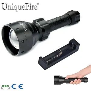 UF-1405 XM-L2 LED Flashlight 67mm Convex Lens 5 Modes White Waterproof Lantern Charger For 26650/18650 Battery Hunting Outdoor