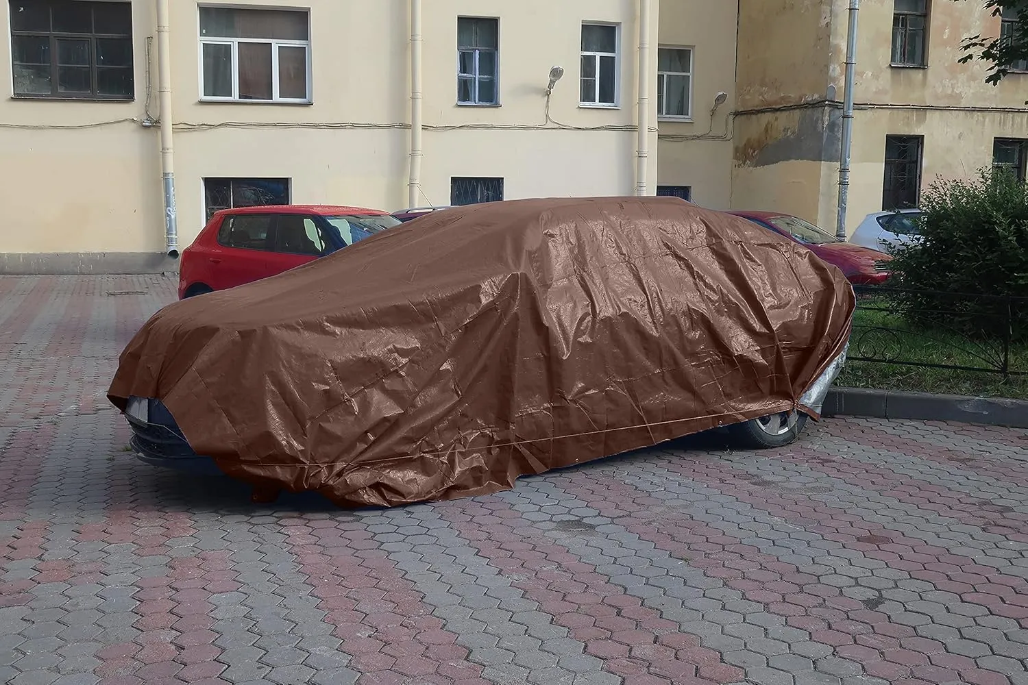 Ultra Heavy Duty Tarp Waterproof Large Cover | Brown, 10' x 12' 16 Mil Thick | Rip Proof Tarps | Thick Weave Material, UV Resistant Great for Tarpaulin Canopy Tent, Boat, RV or Pool Cover