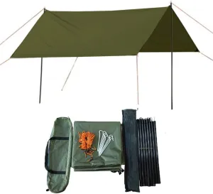 Ultralight Camping Hammock rain Fly Cover Backpacking tarp Survival Shelters Waterproof Tent Free Soldier 3m x 3m