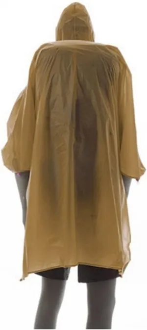 Ultralight Rain Jacket Single Person Hiking Cycling Raincoat Camping Poncho Mini Tarp Multifunction Sun Shelter Tarp (Color : 15D Khaki A, Size : A)
