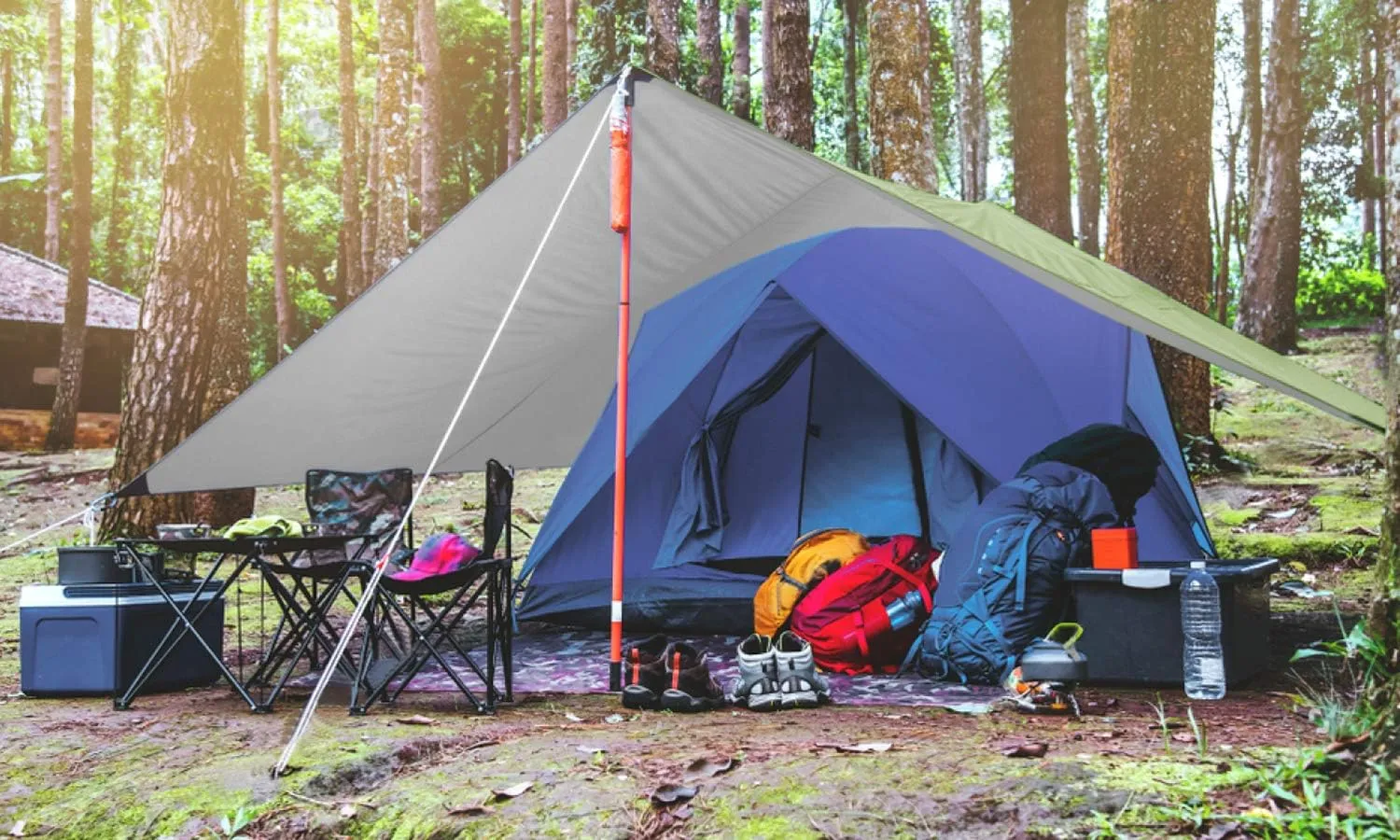 Unigear Hammock Rain Fly Waterproof Tent Tarp, UV Protection and PU 3000mm Waterproof, Lightweight for Camping, Backpacking and Outdoor Adventure