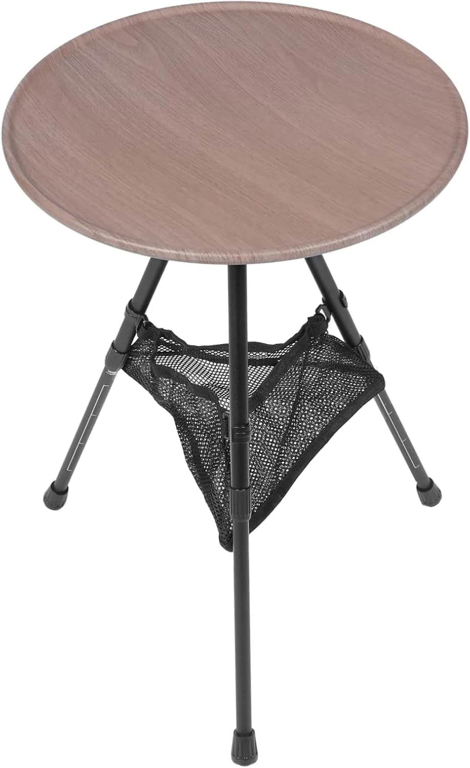 Unomor Lightweight Aluminum Alloy Portable Folding Table Round Camping Table Adjustable Height for Outdoor Activities