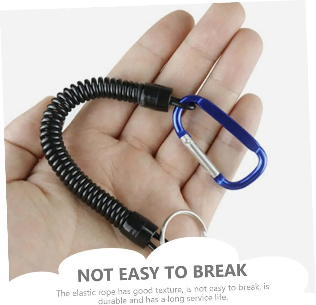 Uonlytech Anti-lost Spring Rope Reels Anti Lose Spring Rope Key Chain Retractable Fishing Lures Locking Carabiner