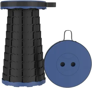 Upgraded Portable Collapsible Telescopic Stool, Sturdy Foldable Stool with Load Capacity of 330lbs, Retractable Camping Stool for Hiking, Fishing Tours BBQ Parties Indoor & Outdoor Activities ( Color