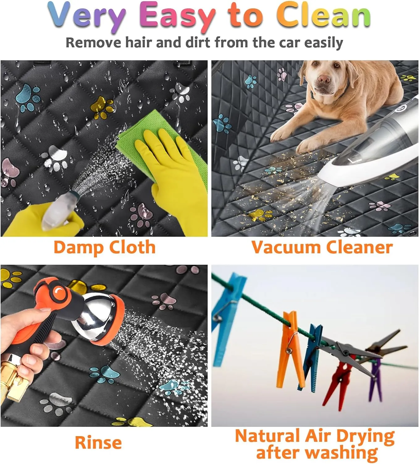 URPOWER Dog Seat Cover Car Seat Cover for Pets 100% Waterproof Pet Seat Cover Hammock 600D Heavy Duty Scratch Proof Nonslip Durable Soft Pet Back Seat Covers for Cars Trucks and SUVs