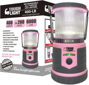 USB Rechargeable Camping Lantern, 400 Lumens LED Lantern, Hanging Tent Lamp, 6000mAh Power Bank, 200 Hour, 6 Modes, for Outdoors & Emergency