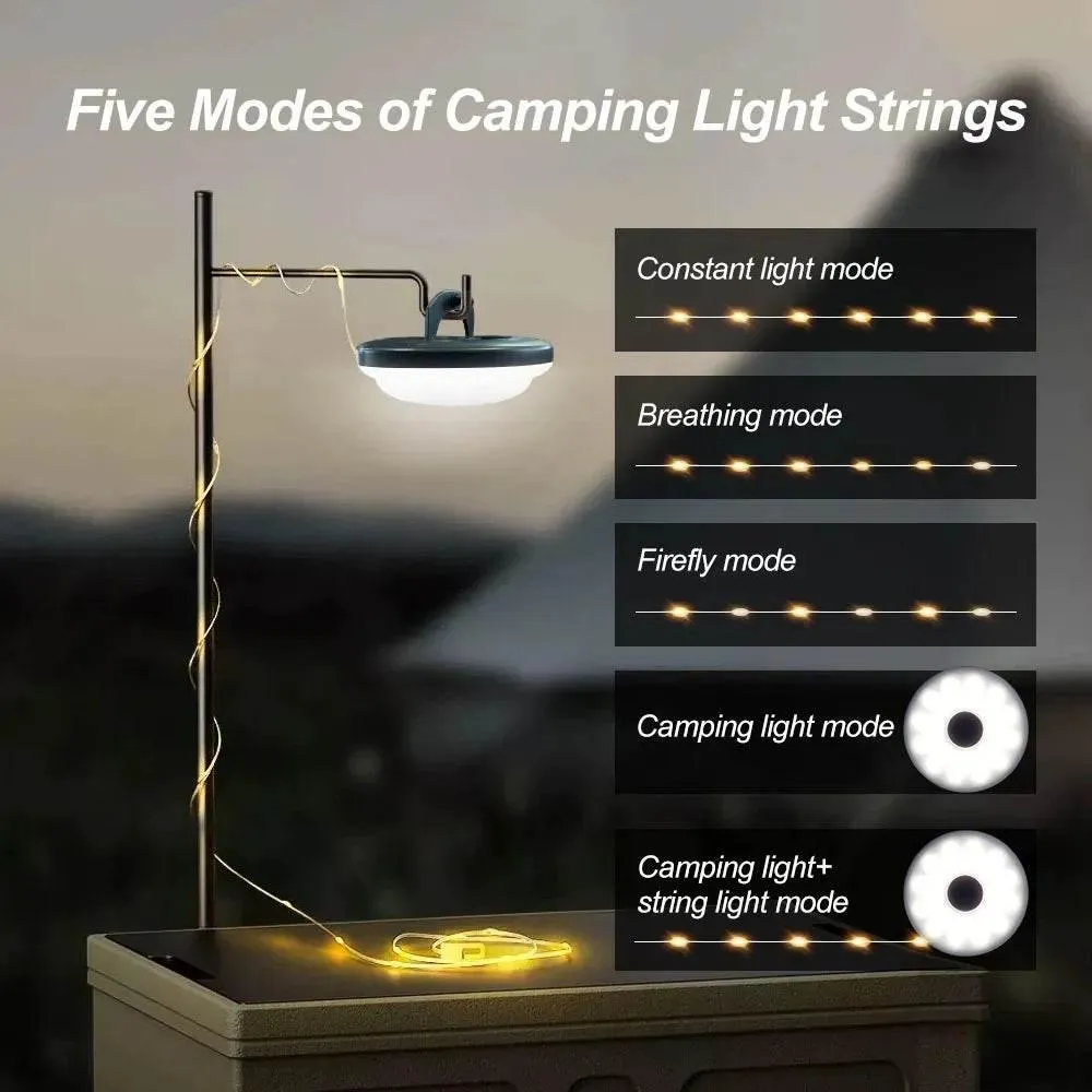 USB Rechargeable Star String Lights - Camp Outdoor Decor