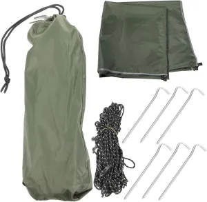 Uv Protection Tent Camping Tarp Sunshade Tarp Oxford Fabric Easy to Set up 3x3m Green