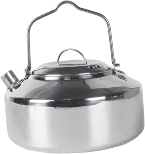 VALICLUD Stainless Steel Camping Kettle Portable Water Pot for Outdoor Use Convenient Boiling for Tea and Soup Design Elegant Finish for Hiking and Picnics