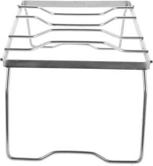 VANZACK Compact Portable Stainless Steel Folding Stove Holder Bbq Rack for Camping and Outdoor Cooking