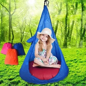 VARWANEO Child Hammock Chair Kids Swing Outdoors or Home Portable and Foldable Pod Outdoor Indoor Hanging Seat