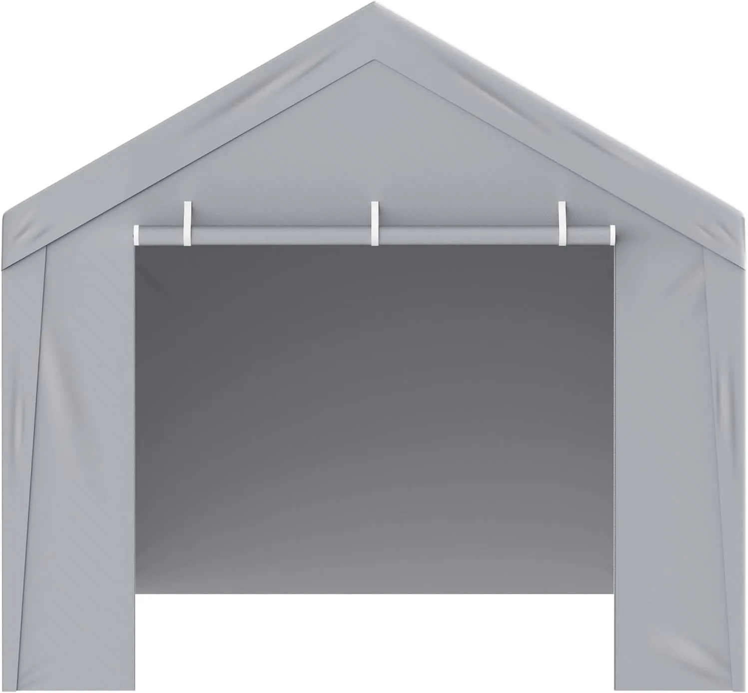VEVOR Carport Replacement Canopy Cover Top   Side Wall 10 x 20 ft, Garage Tent Shelter Tarp Heavy-Duty Waterproof & UV Protected, Easy Installation with Ball Bungees,Grey (Frame Not Included)