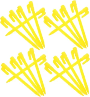 VICASKY 40pcs Plastic Tent Stakes Heavy Duty Ground Pegs for Camping Tarp Garden Landscape Weather Resistant Easy to Install