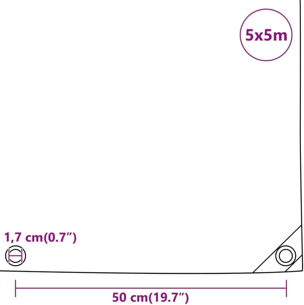 vidaXL Tarpaulin Blue 16.4x16.4' 7.11 oz/ft²