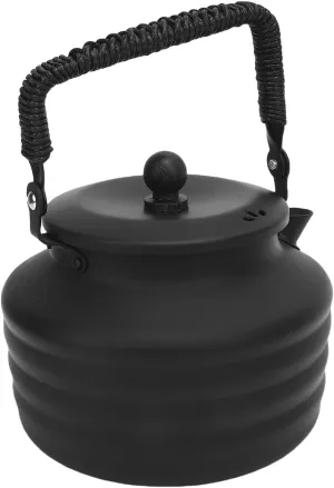 Water Pot Camping Kettle, 1.3L Portable Excellent Thermal Conductivity Aluminum Short Spout Tea Pot for Hiking, Picnic
